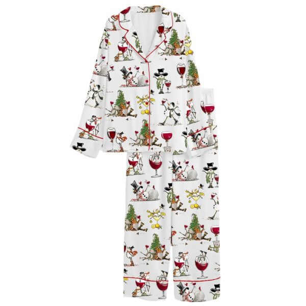 Womens Winey Snowman Pajama Set 3