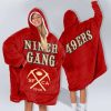 49ers 1946 Niner Gang Football Blanket Hoodie