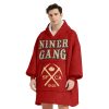 49ers 1946 Niner Gang Football Blanket Hoodie