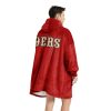 49ers 1946 Niner Gang Football Blanket Hoodie