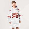 49ers 85 Kittle Football Blanket Hoodie