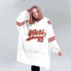 49ers 85 Kittle Football Blanket Hoodie 5