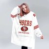 49ers 85 Kittle Unisex Blanket Hoodie 4