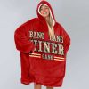 49ers Bang Bang Niner Gang Football Unisex Blanket Hoodie 3