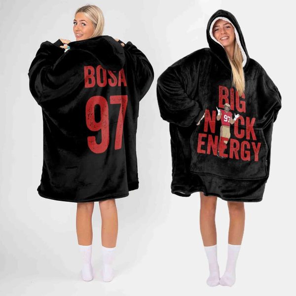 49ers Big Nick Energy Football Unisex Blanket Hoodie 2