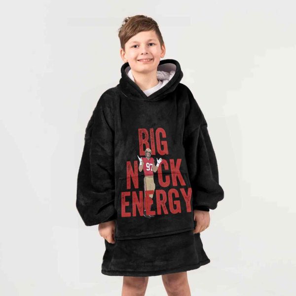 49ers Big Nick Energy Football Unisex Blanket Hoodie