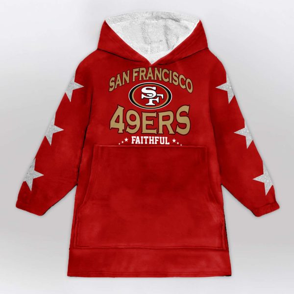 49ers Faithful Niner Gang Football Unisex Blanket Hoodie 1