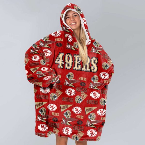 49ers Football Unisex Blanket Hoodie 3 1