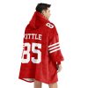 49ers Kittle 85 Football Blanket Hoodie 4