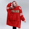 49ers Kittle 85 Football Blanket Hoodie 5