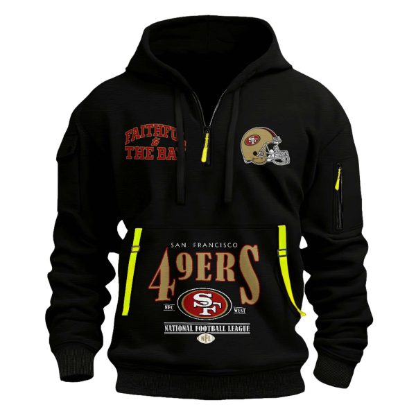 49ers Kittle 85 Football Quarter Zip Hoodie