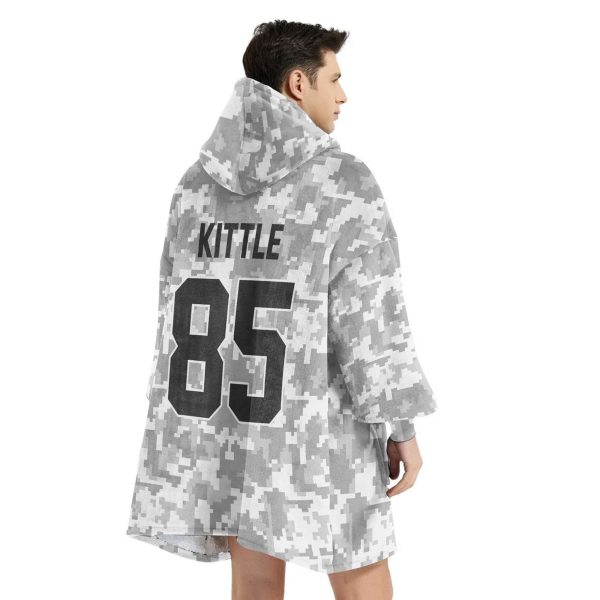 49ers Kittle 85 Unisex Blanket Hoodie 4