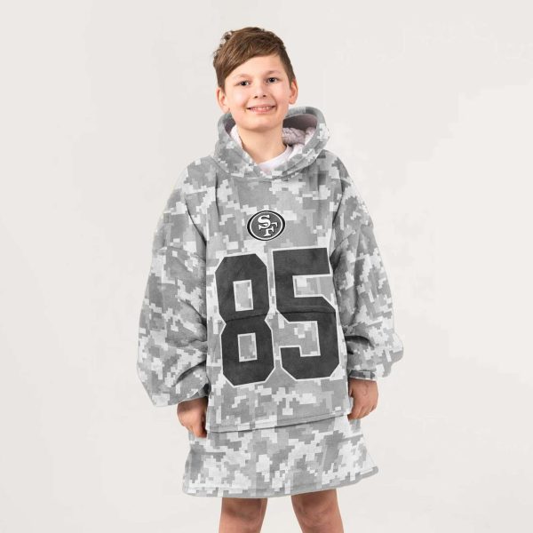 49ers Kittle 85 Unisex Blanket Hoodie