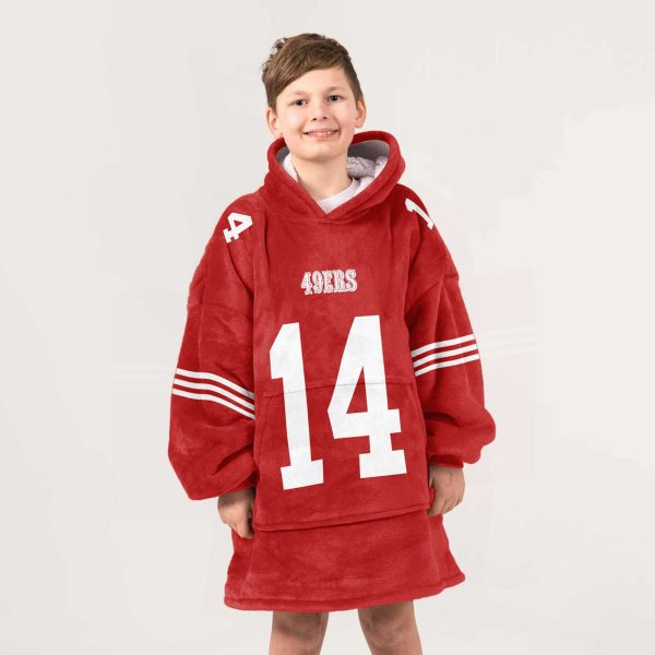 49ers Pearsall 14 Football Unisex Blanket Hoodie