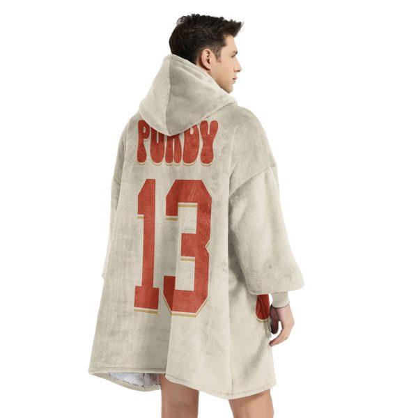 49ers Talk Purdy To Me Football Unisex Blanket Hoodie 4