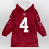 Alabama Milroe 4 Football Unisex Blanket Hoodie 1