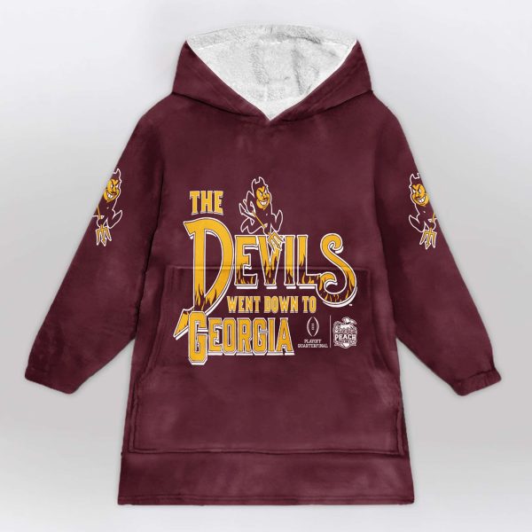 Arizona State 2025 Chick Fil A Peach Bowl Blanket Hoodie 1