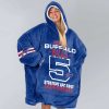 Bills 2024 5 Straight Afc Fast Championships Football Unisex Blanket Hoodie