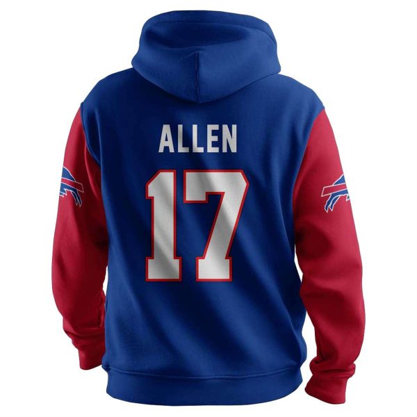 Bills Captain Allen 17 Football Hoodie