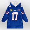 Bills Captain Allen 17 Football Unisex Blanket Hoodie 1