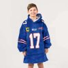 Bills Captain Allen 17 Football Unisex Blanket Hoodie