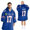 Bills Captain Allen 17 Football Unisex Blanket Hoodie 2