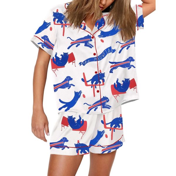 Bills Football Dog Cat Art Print Pajama Set