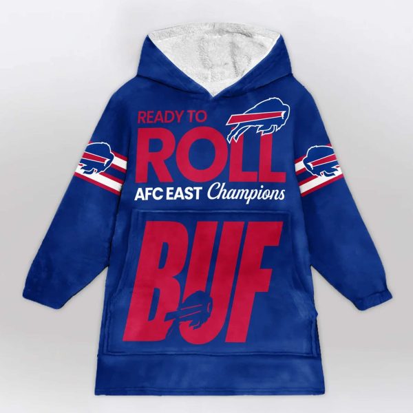 Bills Ready To Roll Football Unisex Blanket Hoodie 1