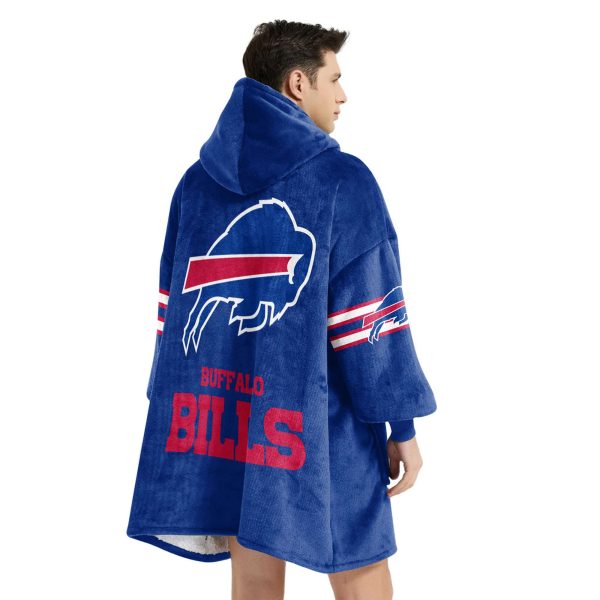 Bills Ready To Roll Football Unisex Blanket Hoodie 4