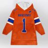 Boise State 1 Football Blanket Hoodie