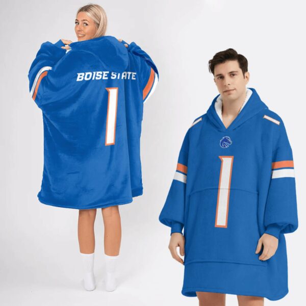 Boise State 1 Football Unisex Blanket Hoodie 2