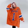 Boise State 1 Football Blanket Hoodie