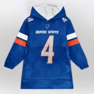 Boise State Madsen 4 Football Unisex Blanket Hoodie 1