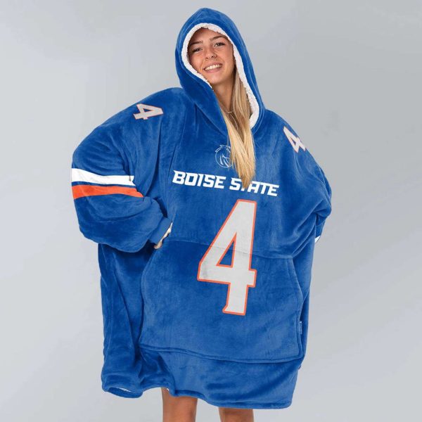 Boise State Madsen 4 Football Unisex Blanket Hoodie 3