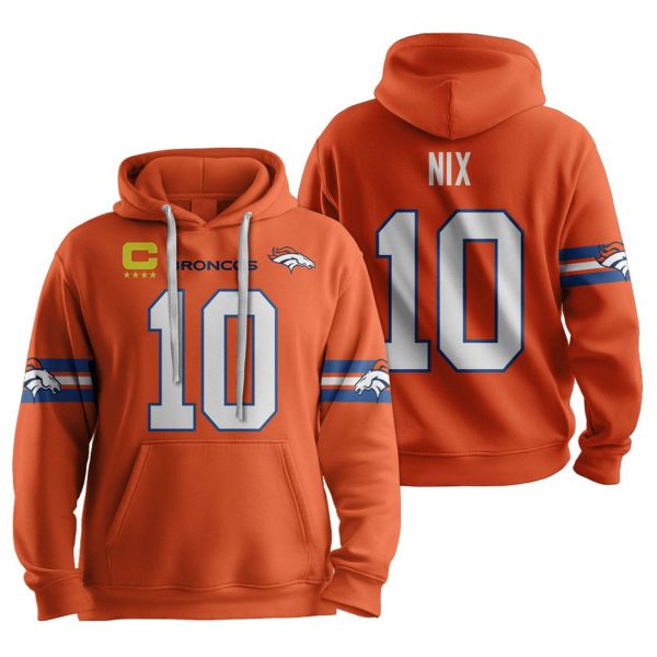 Broncos Captain 10 Nix Football Unisex Hoodie 1