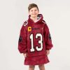 Buccaneers Captain 13 Evans Football Blanket Hoodie