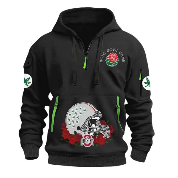 Buckeyes Rose Bowl Game 2025 Quarter Zip Hoodie