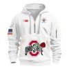 Buckeyes Rose Bowl Game White Quarter Zip Hoodie 1