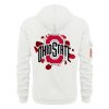 Buckeyes Rose Bowl Game White Quarter Zip Hoodie