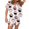 Bulldog Coquette Bow Pajama Set