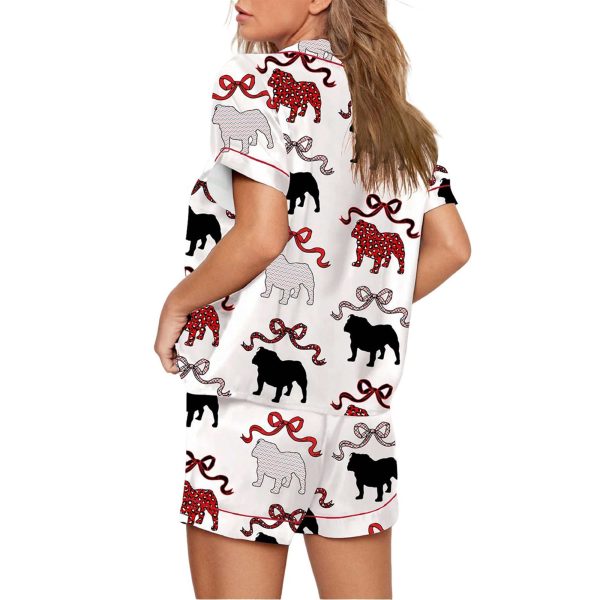 Bulldog Coquette Bow Pajama Set 2