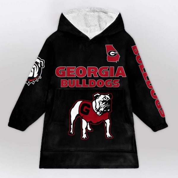 Bulldogs 2024 Sec Football Champions Football Unisex Blanket Hoodie 1