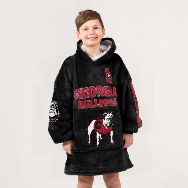 Bulldogs 2024 Sec Football Champions Football Unisex Blanket Hoodie