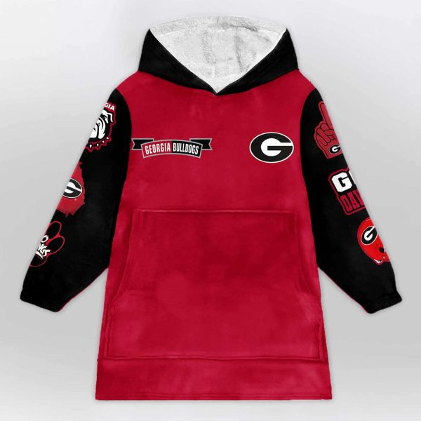 Bulldogs Football Unisex Blanket Hoodie