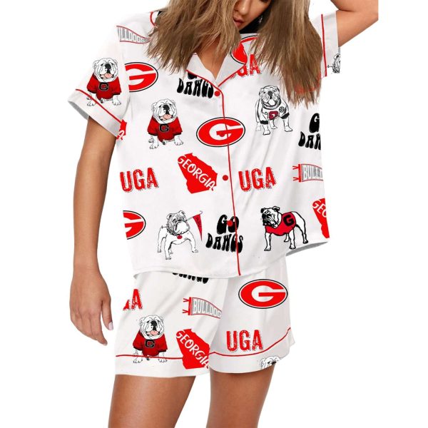 Bulldogs Go Dawgs Football Pajama Set