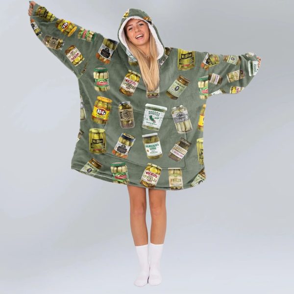 Canned Pickles Blanket Hoodie 1