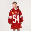 Captain 49ers Warner 54 Football Unisex Blanket Hoodie