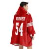 Captain 49ers Warner 54 Football Unisex Blanket Hoodie 4