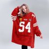 Captain 49ers Warner 54 Football Unisex Blanket Hoodie 5