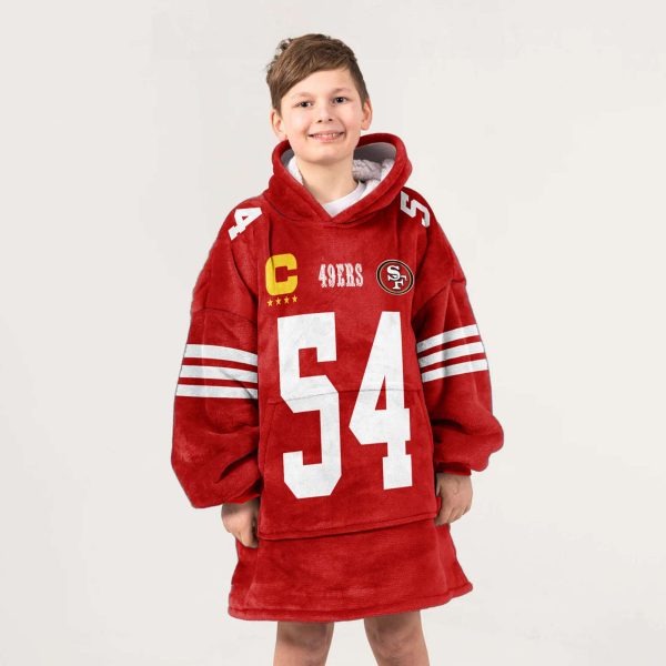 Captain 49ers Warner 54 Football Unisex Blanket Hoodie